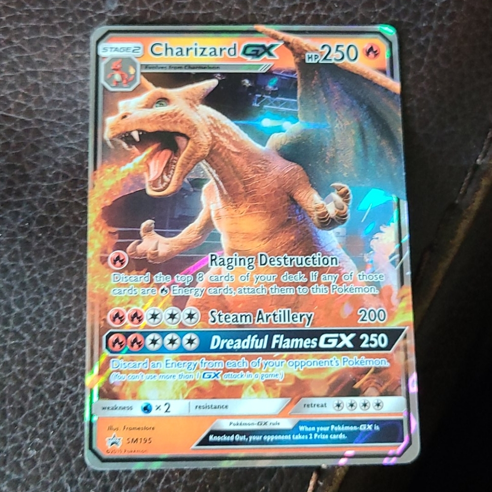 Stage 2 Charizard GX HP 250 holographic. Mint cond